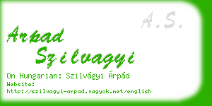 arpad szilvagyi business card