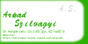 arpad szilvagyi business card